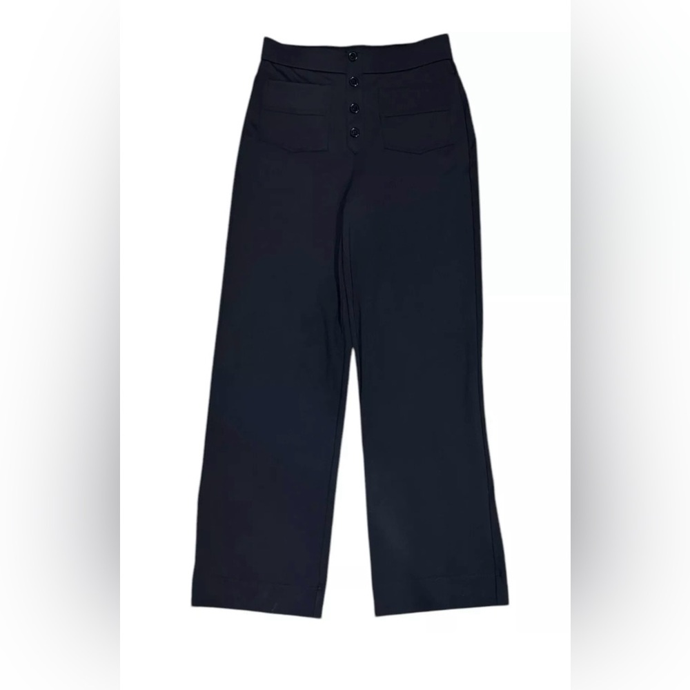 Halara High Waisted Women's Size M Faux Button Straight Leg Casual Pants Pockets